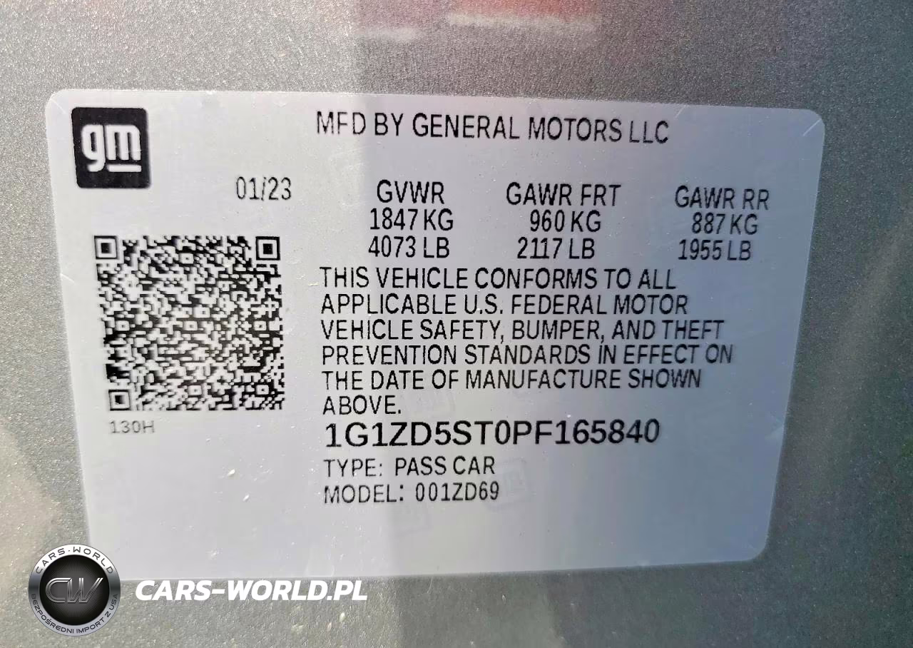 2023 Chevrolet Malibu Lt VIN:1G1ZD5ST0PF165840 - 12