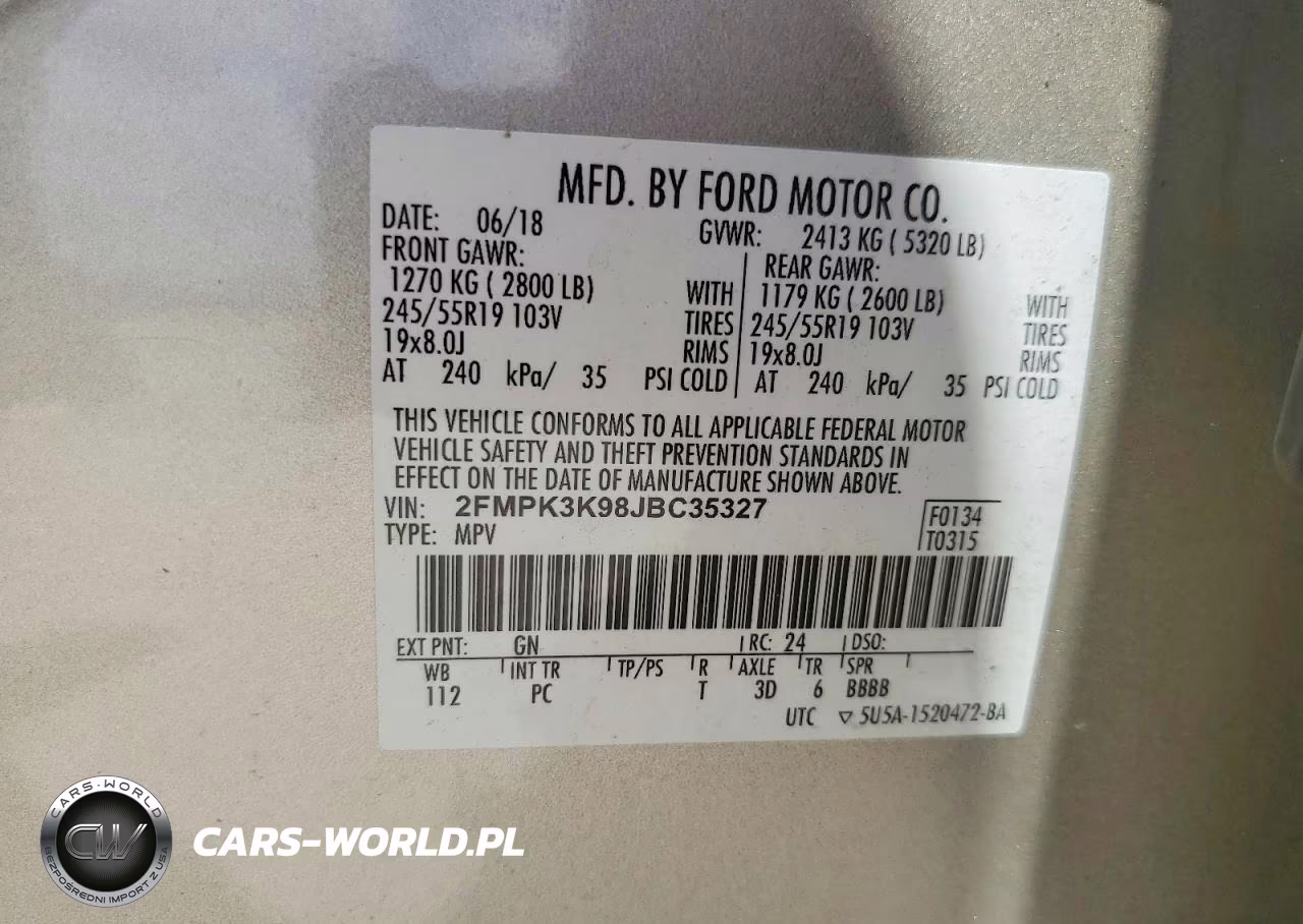 2018 Ford Edge Titanium VIN:2FMPK3K98JBC35327 - 13