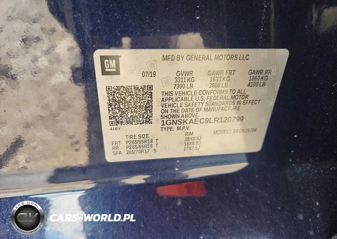 2020 Chevrolet Tahoe K1500 Ls VIN:1GNSKAEC9LR120799 - 13