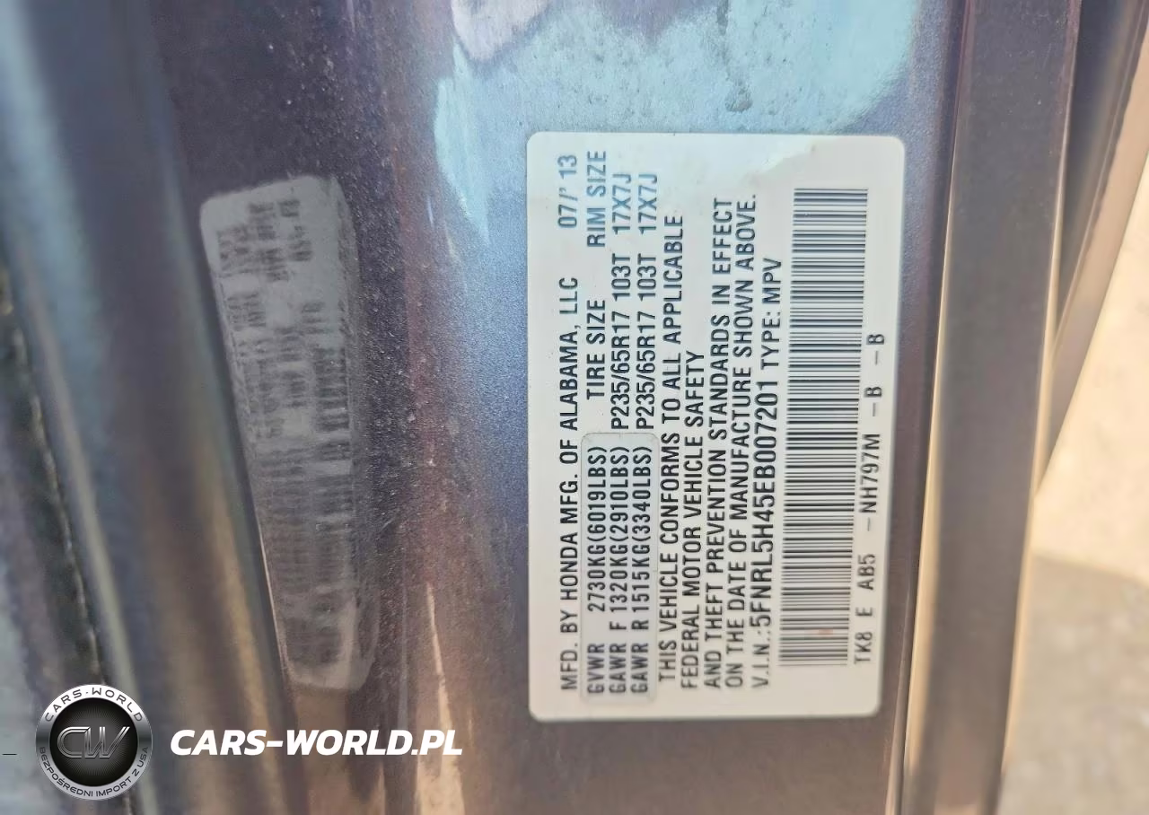 2014 Honda Odyssey Ex VIN:5FNRL5H45EB007201 - 13