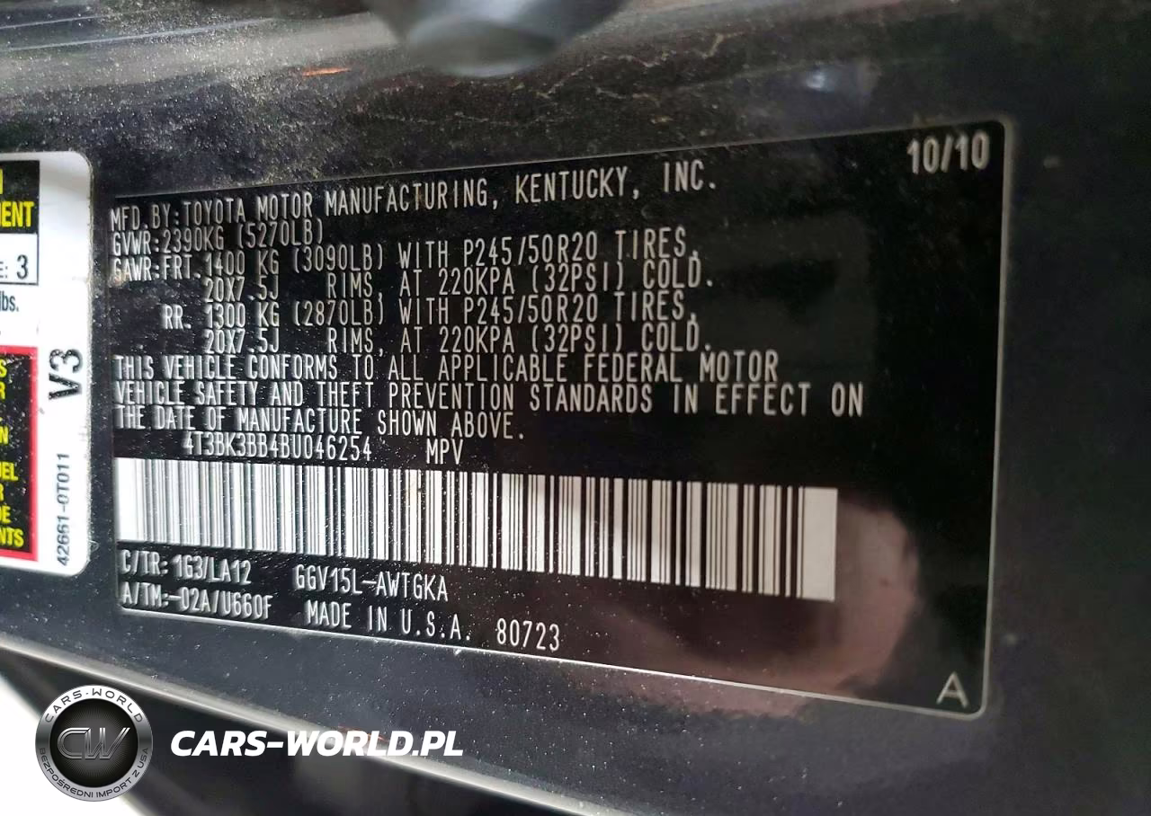 2011 Toyota Venza Awd V6 VIN:4T3BK3BB4BU046254 - 13