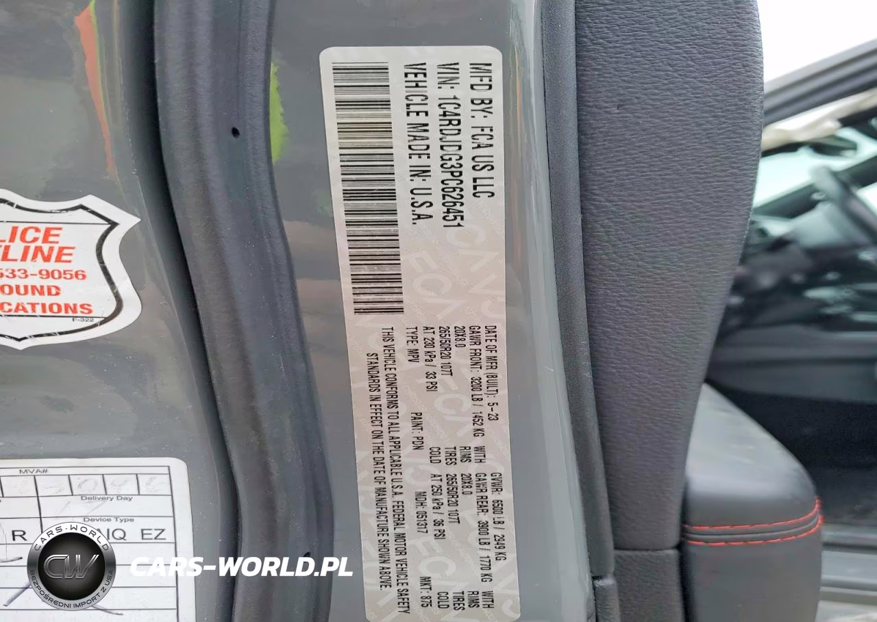 2023 Dodge Durango Gt VIN:1C4RDJDG3PC626451 - 14