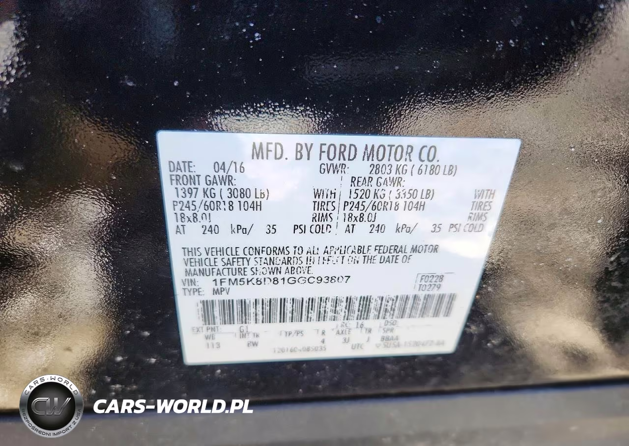 2016 Ford Explorer Xlt VIN:1FM5K8D81GGC93807 - 12