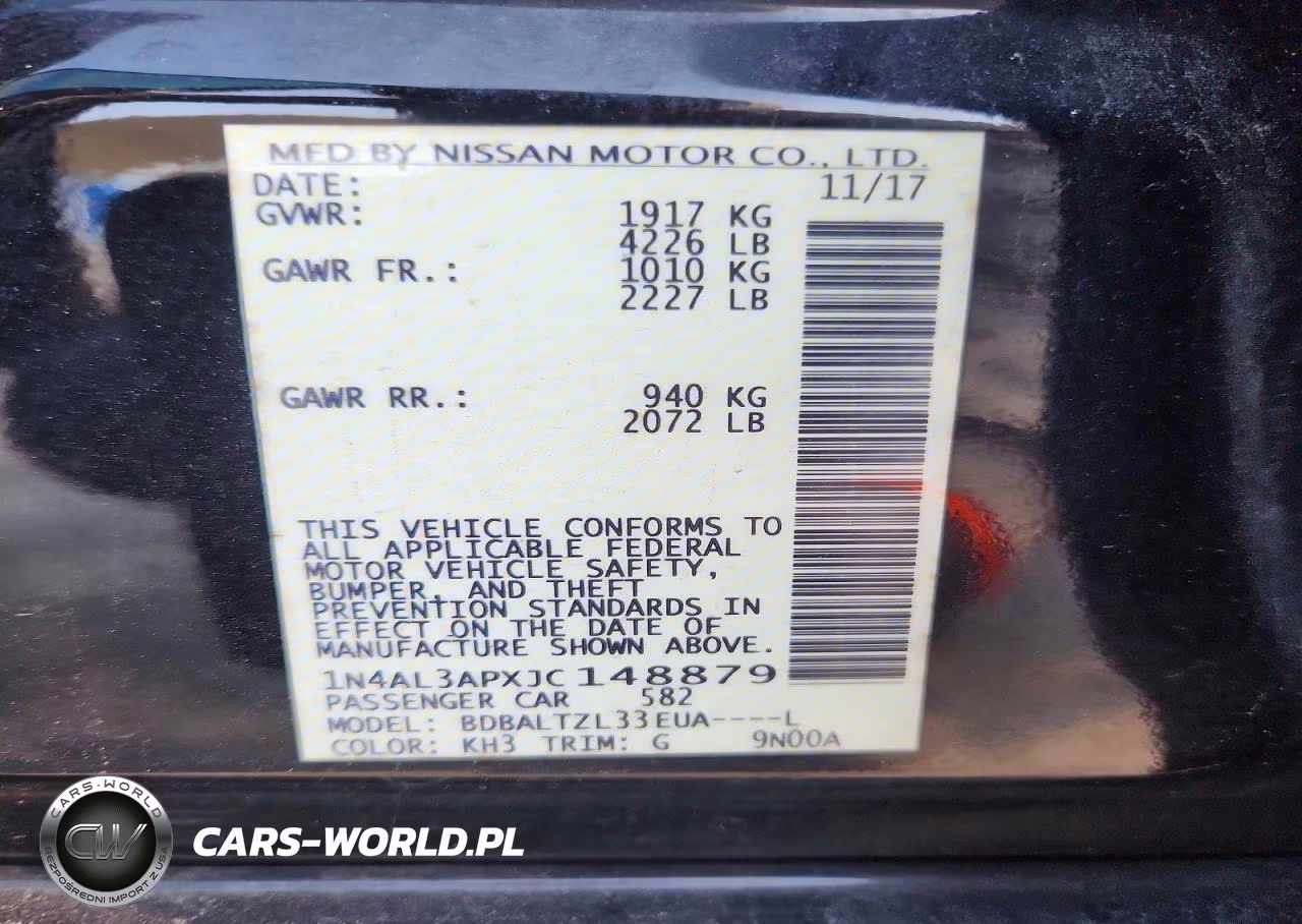2018 Nissan Altima 2.5 VIN:1N4AL3APXJC148879 - 12
