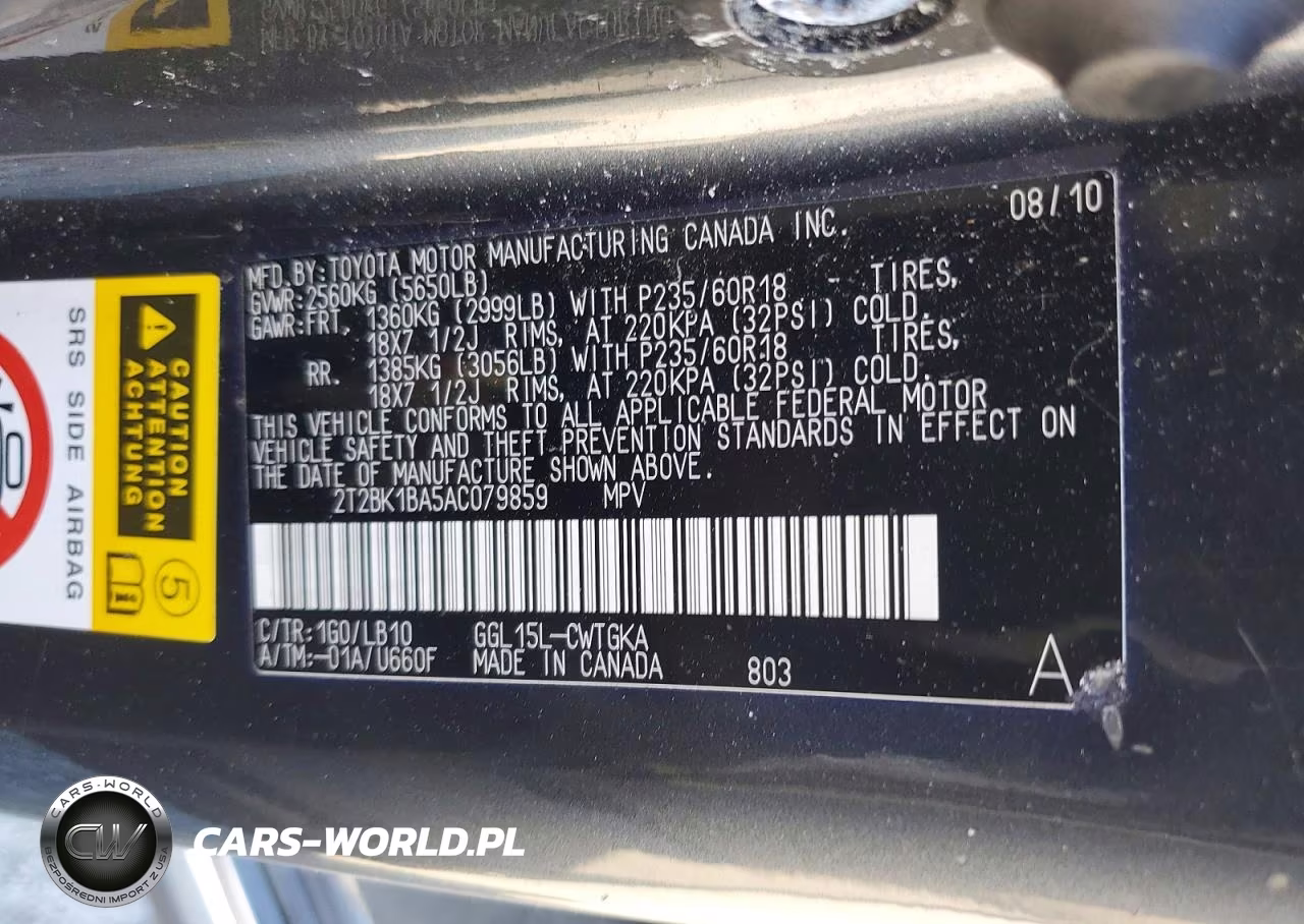 2010 Lexus Rx 350 VIN:2T2BK1BA5AC079859 - 13
