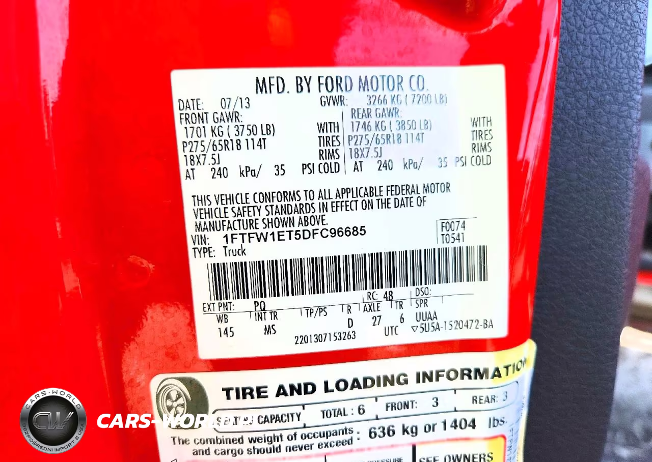 2013 Ford F150 Supercrew VIN:1FTFW1ET5DFC96685 - 12