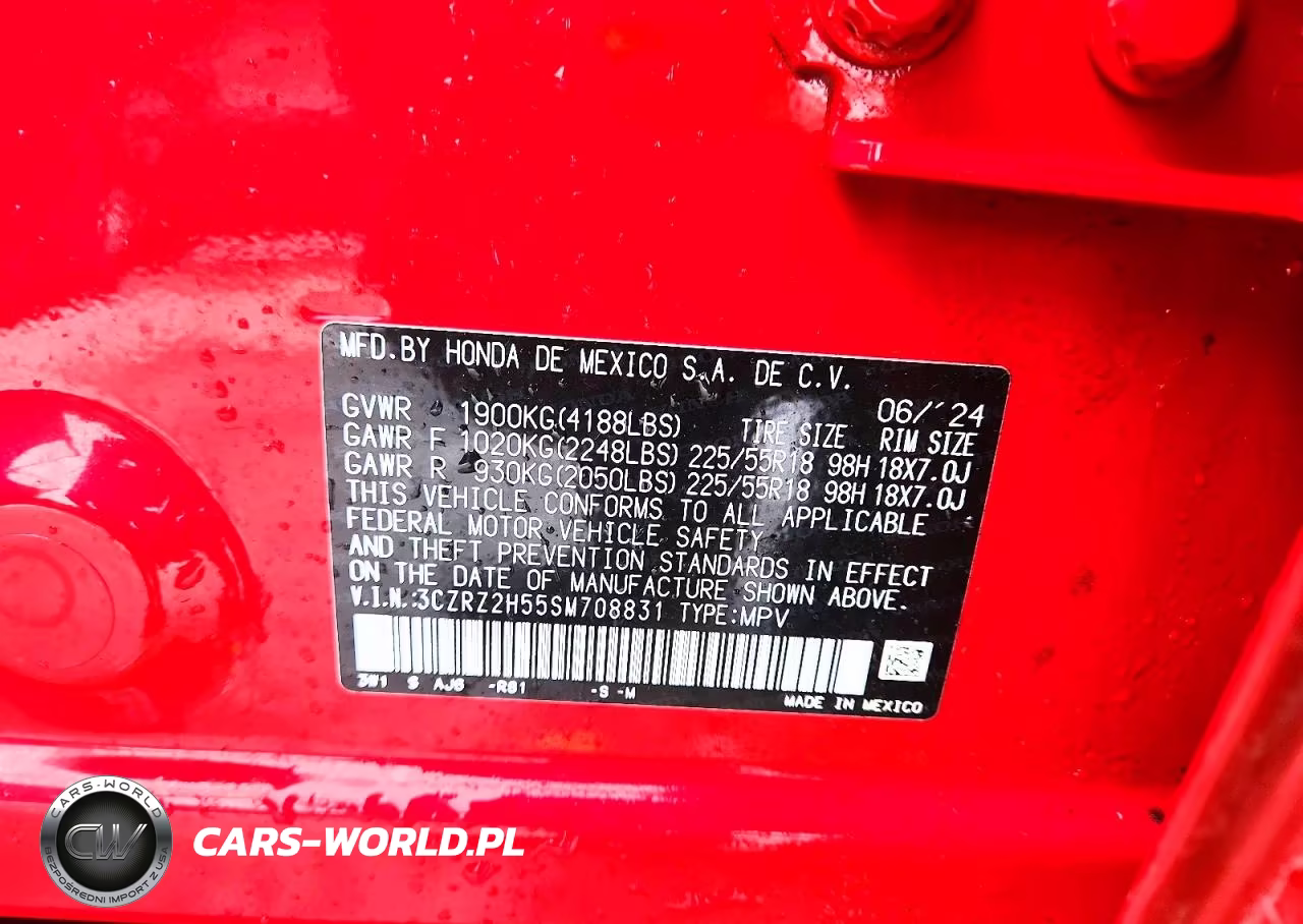 2025 Honda Hr-V Sport VIN:3CZRZ2H55SM708831 - 13