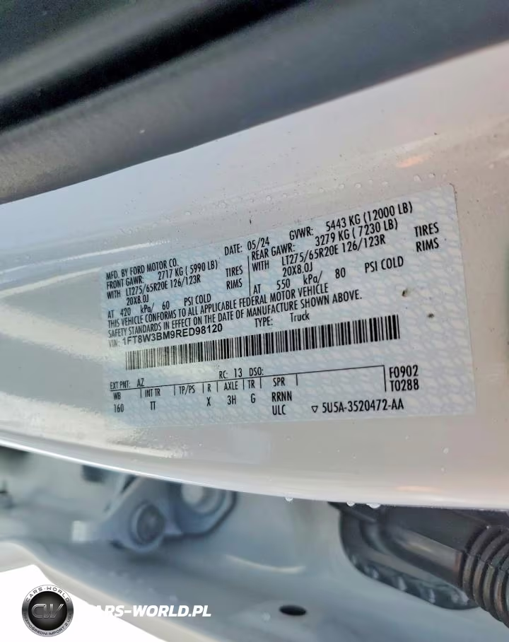 2024 Ford F350 Super Duty VIN:1FT8W3BM9RED98120 - 12