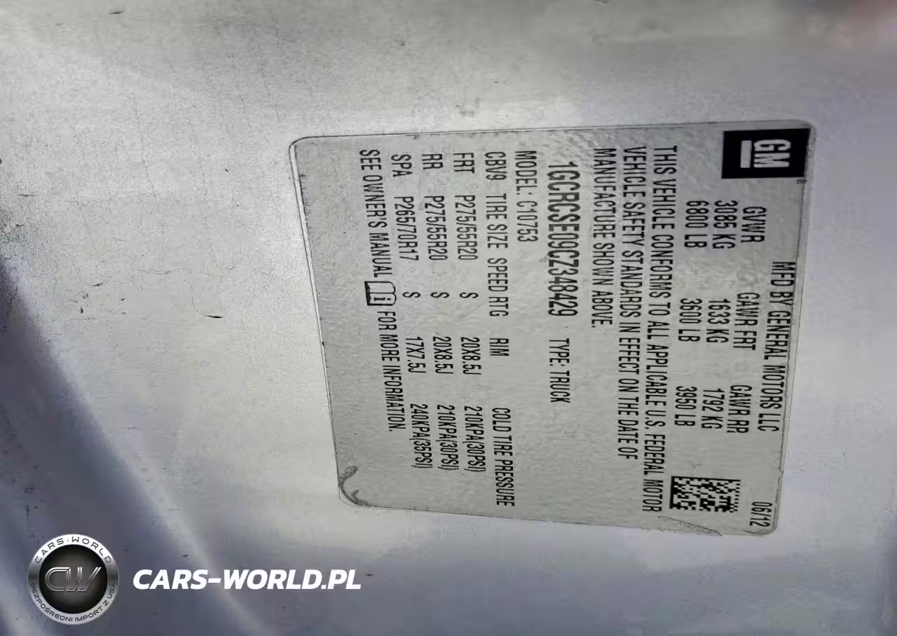 2012 Chevrolet Silverado C1500 Lt VIN:1GCRCSE09CZ348429 - 12