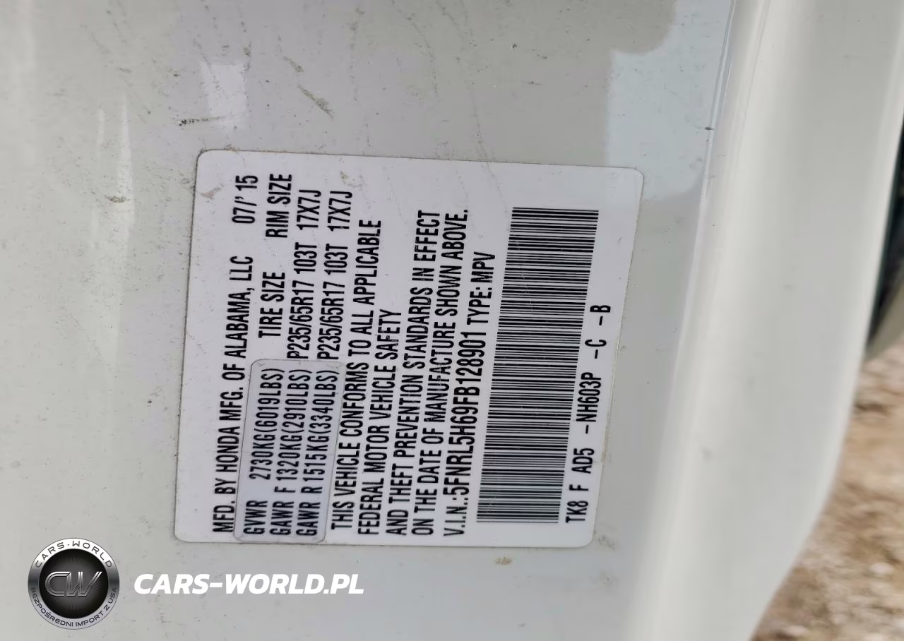 2015 Honda Odyssey Exl VIN:5FNRL5H69FB128901 - 13