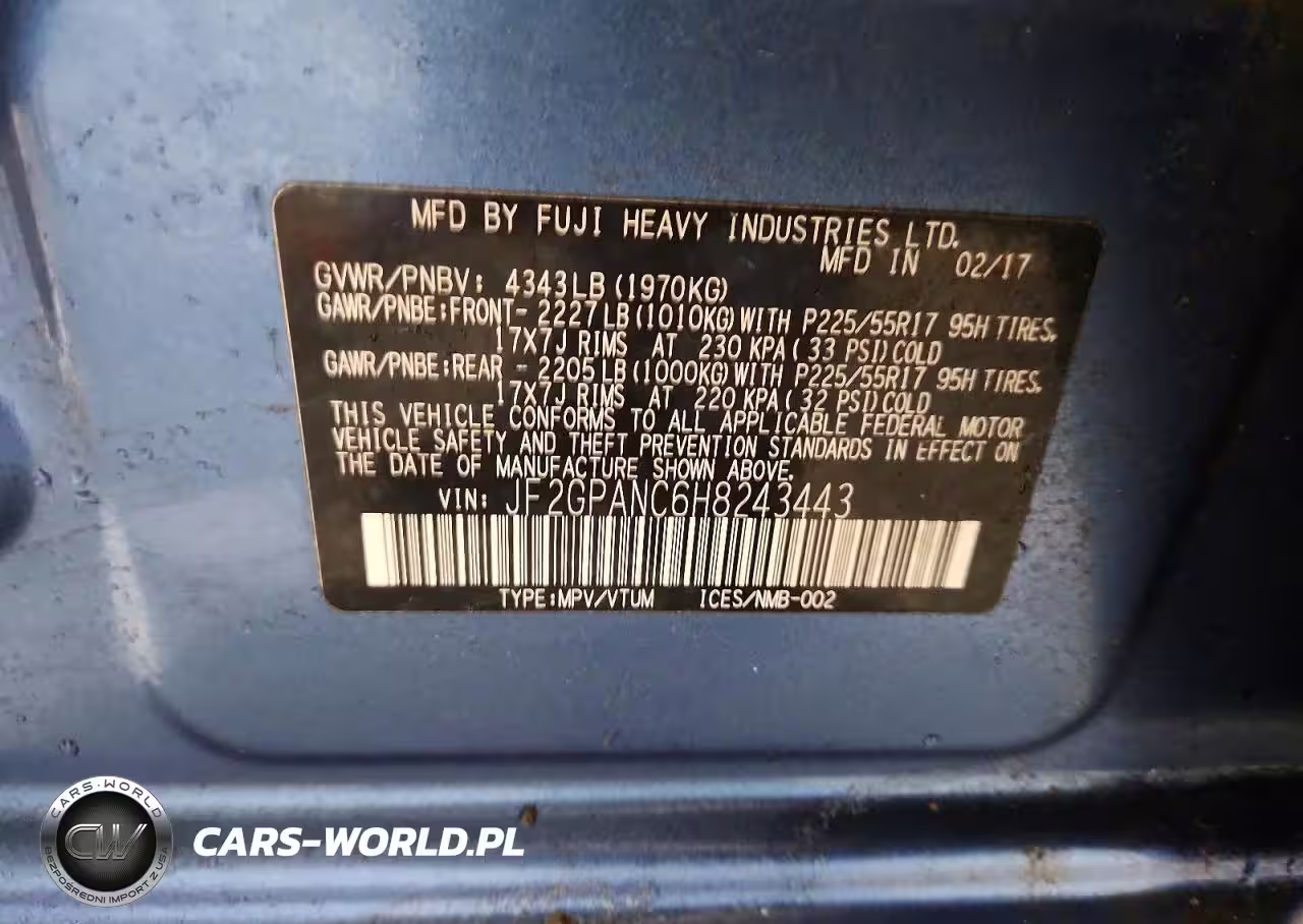 2017 Subaru Crosstrek Limited VIN:JF2GPANC6H8243443 - 12