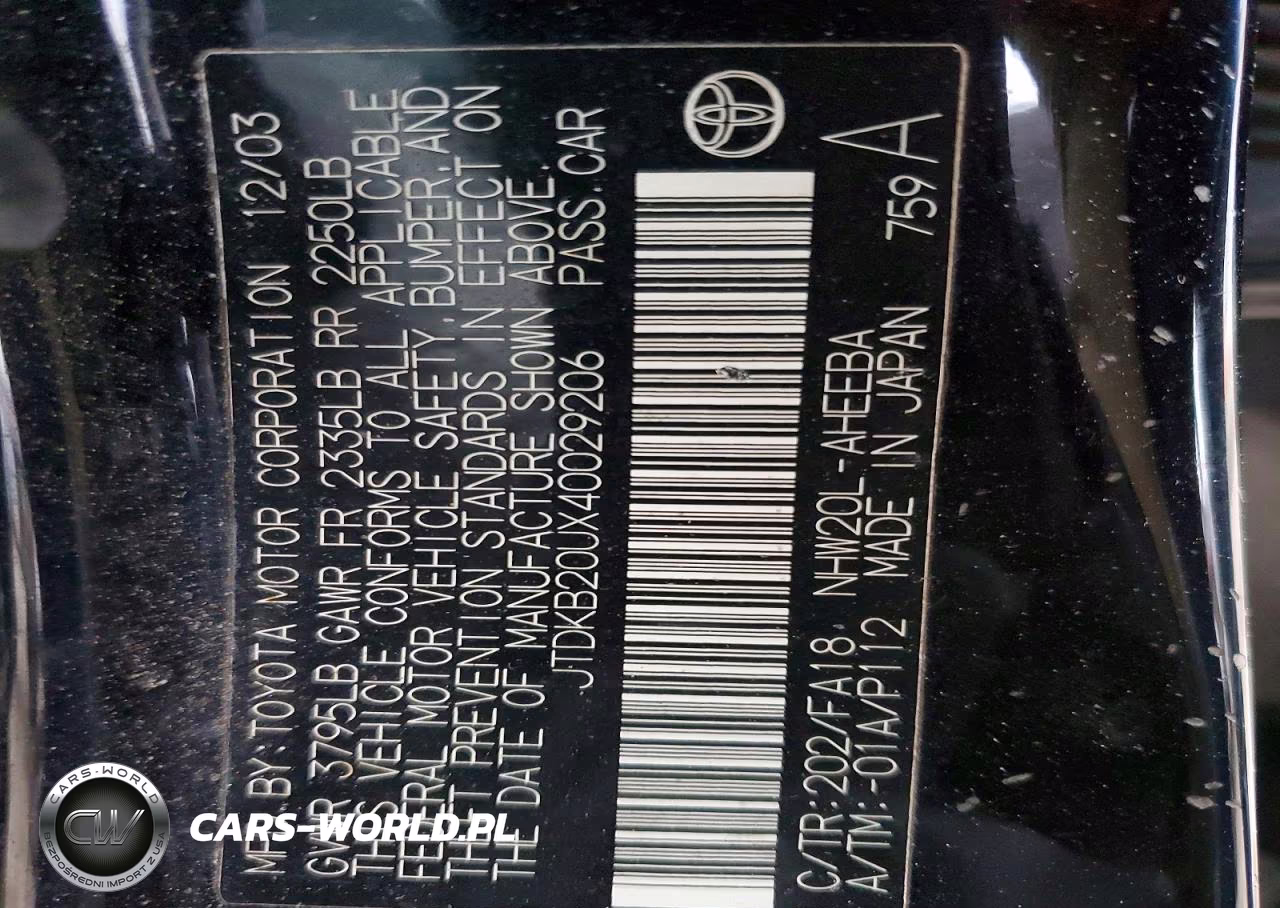 2004 Toyota Prius VIN:JTDKB20UX40029206 - 12