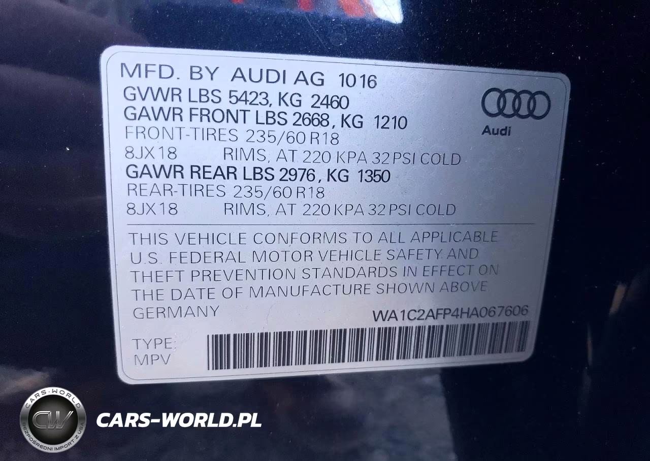 2017 Audi Q5 Premium VIN:WA1C2AFP4HA067606 - 13