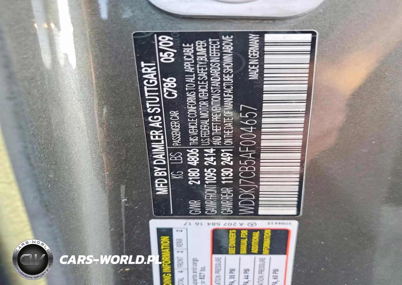 2010 Mercedes-Benz E Class VIN:WDDKJ7CB5AF004657 - 12