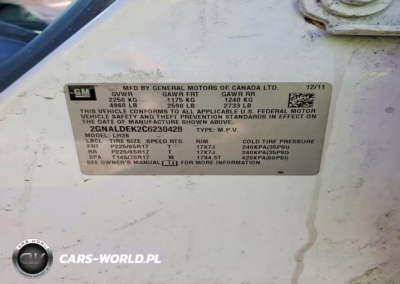 2012 Chevrolet Equinox Lt VIN:2GNALDEK2C6230428 - 13