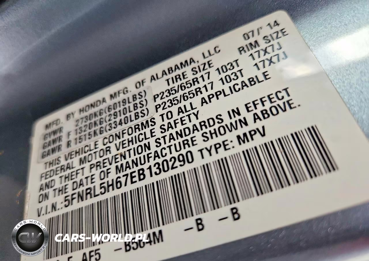 2014 Honda Odyssey Exl VIN:5FNRL5H67EB130290 - 13