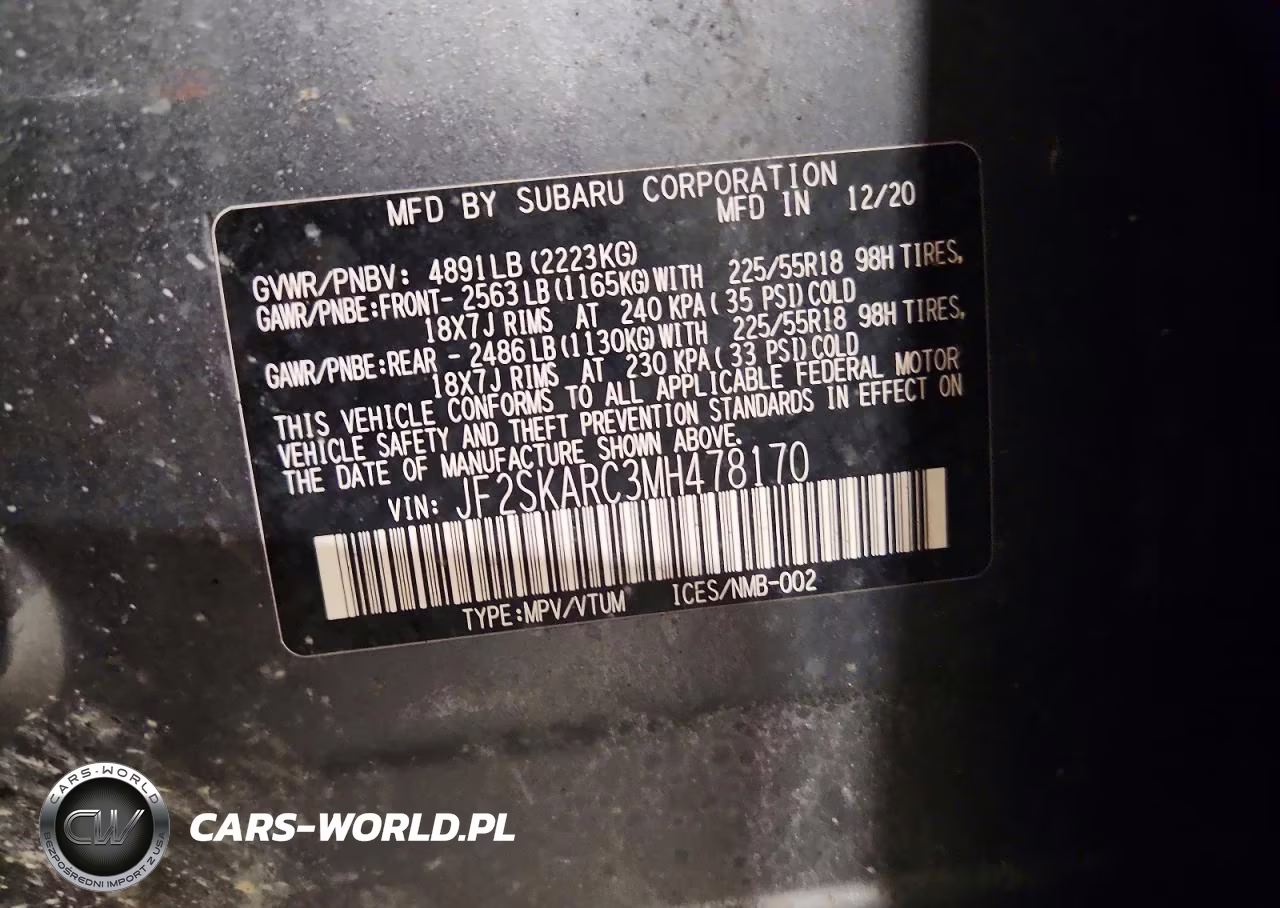 2021 Subaru Forester Sport VIN:JF2SKARC3MH478170 - 14