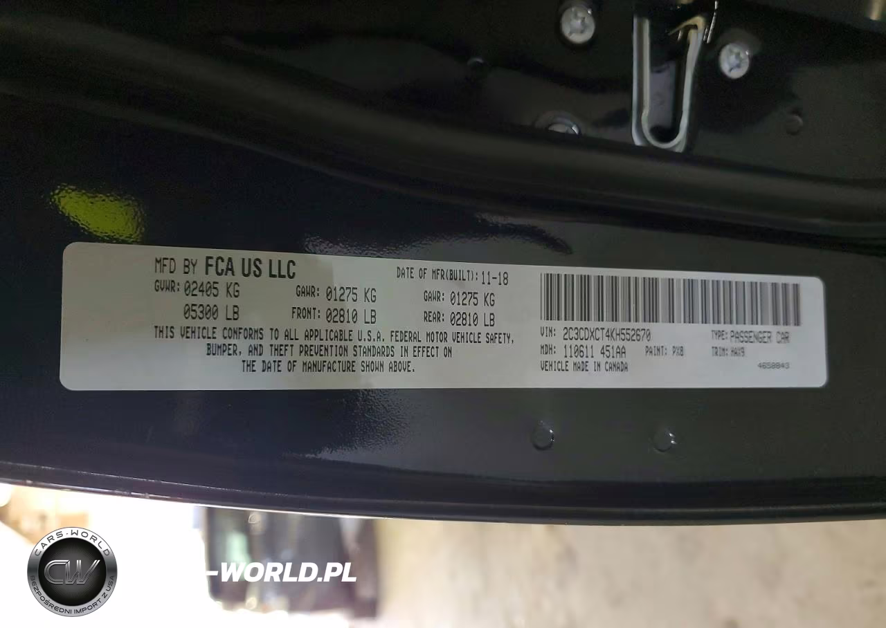 2019 Dodge Charger R-T VIN:2C3CDXCT4KH552670 - 12