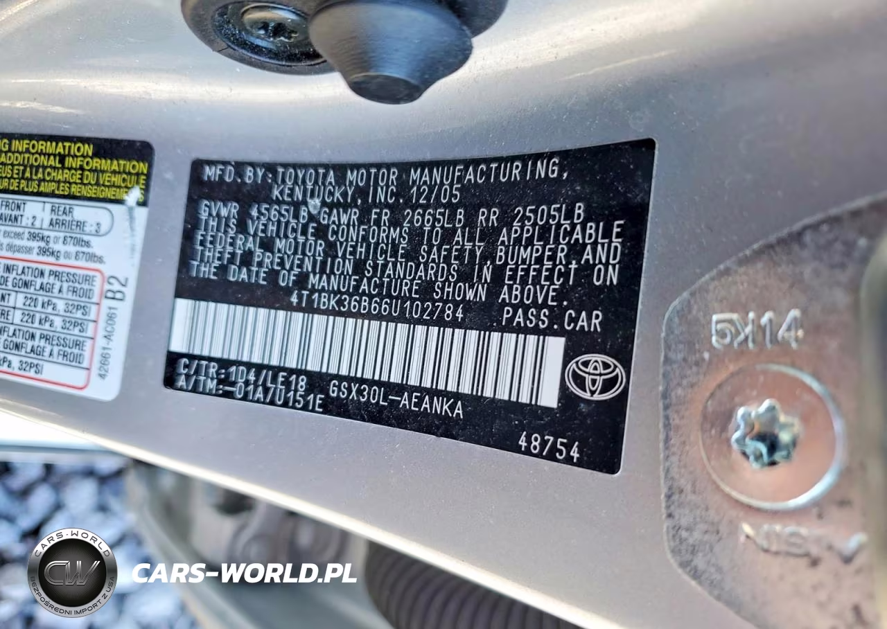 2006 Toyota Avalon Touring VIN:4T1BK36B66U102784 - 12