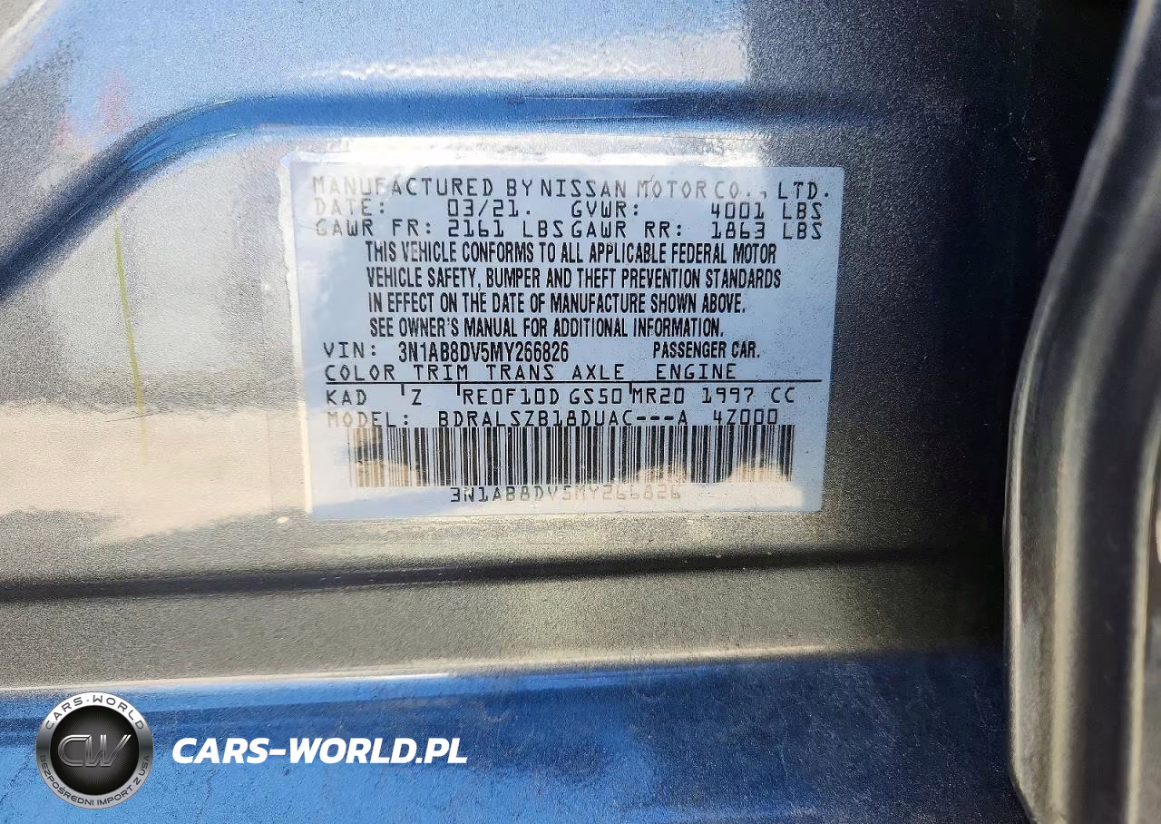2021 Nissan Sentra Sr VIN:3N1AB8DV5MY266826 - 12