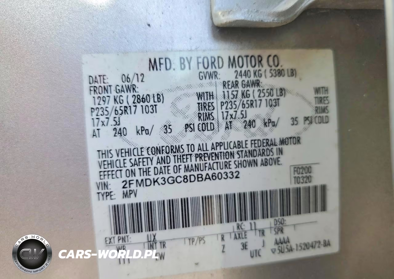 2013 Ford Edge Se VIN:2FMDK3GC8DBA60332 - 12