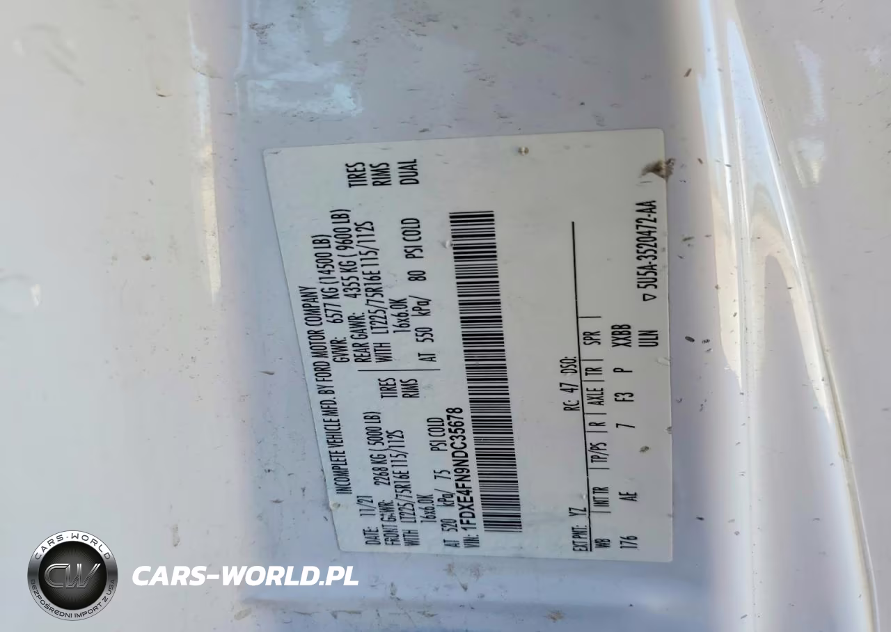2022 Ford E450 Delivery Truck VIN:1FDXE4FN9NDC35678 - 12