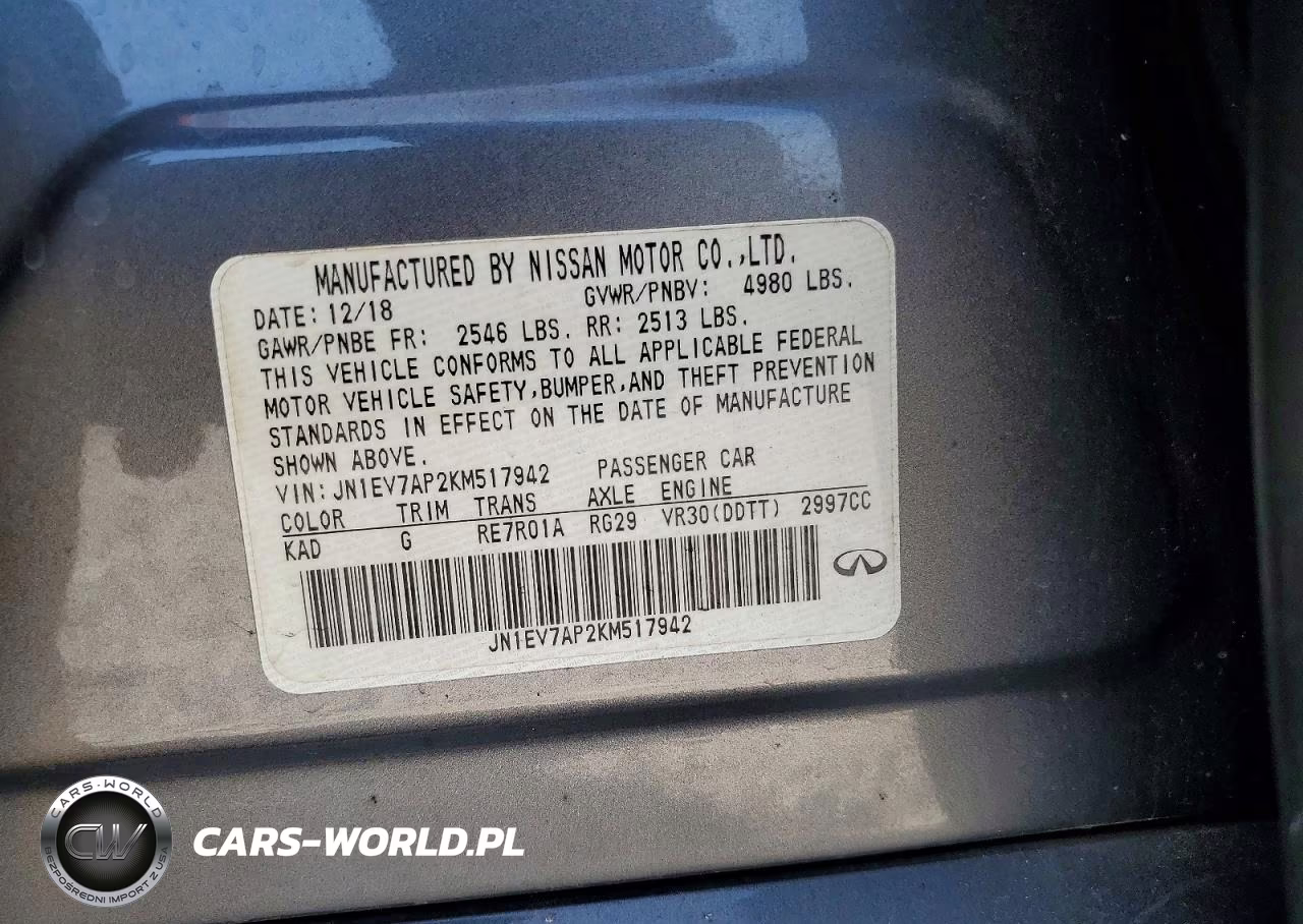 2019 Infiniti Q50 3.0T Luxe VIN:JN1EV7AP2KM517942 - 12