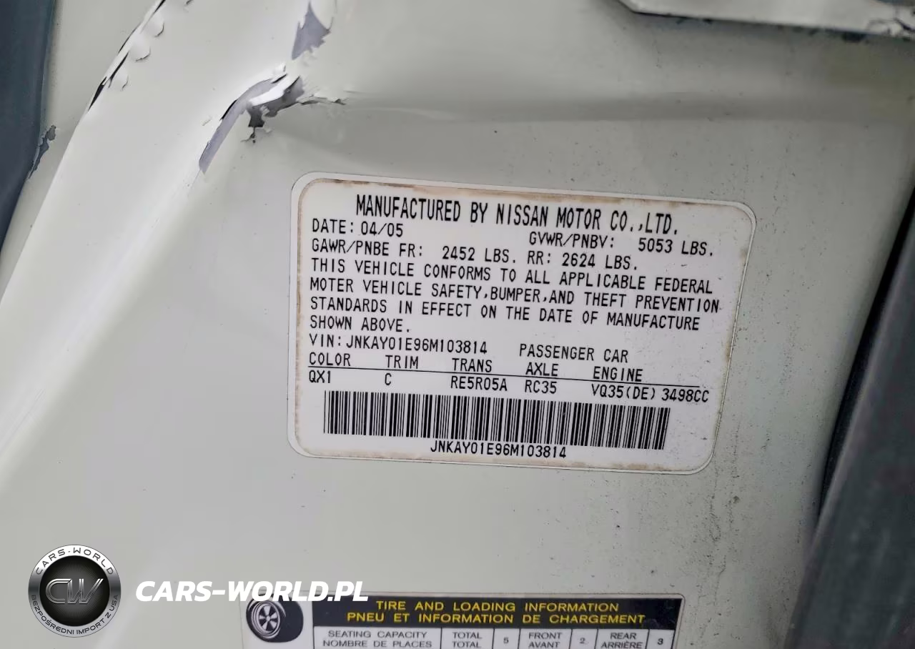 2006 Infiniti M35 Base VIN:JNKAY01E96M103814 - 12