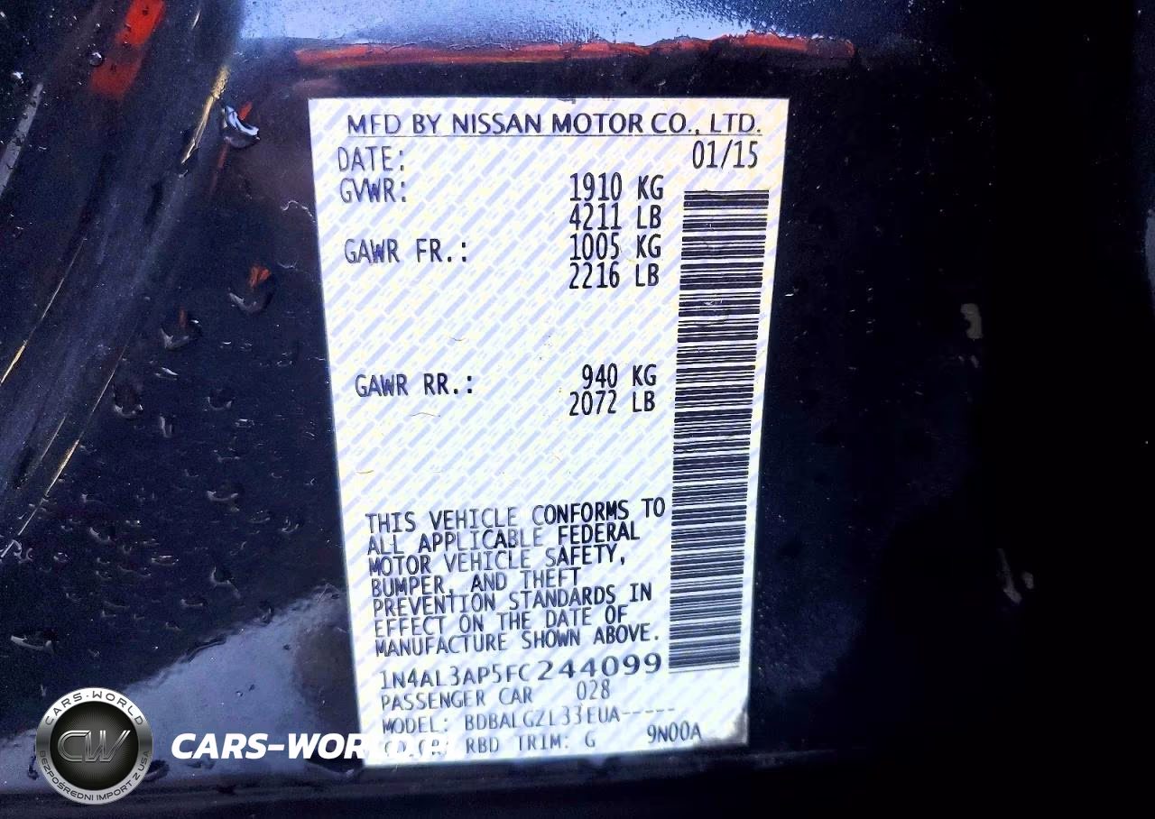 2015 Nissan Altima 2.5 S VIN:1N4AL3AP5FC244099 - 12