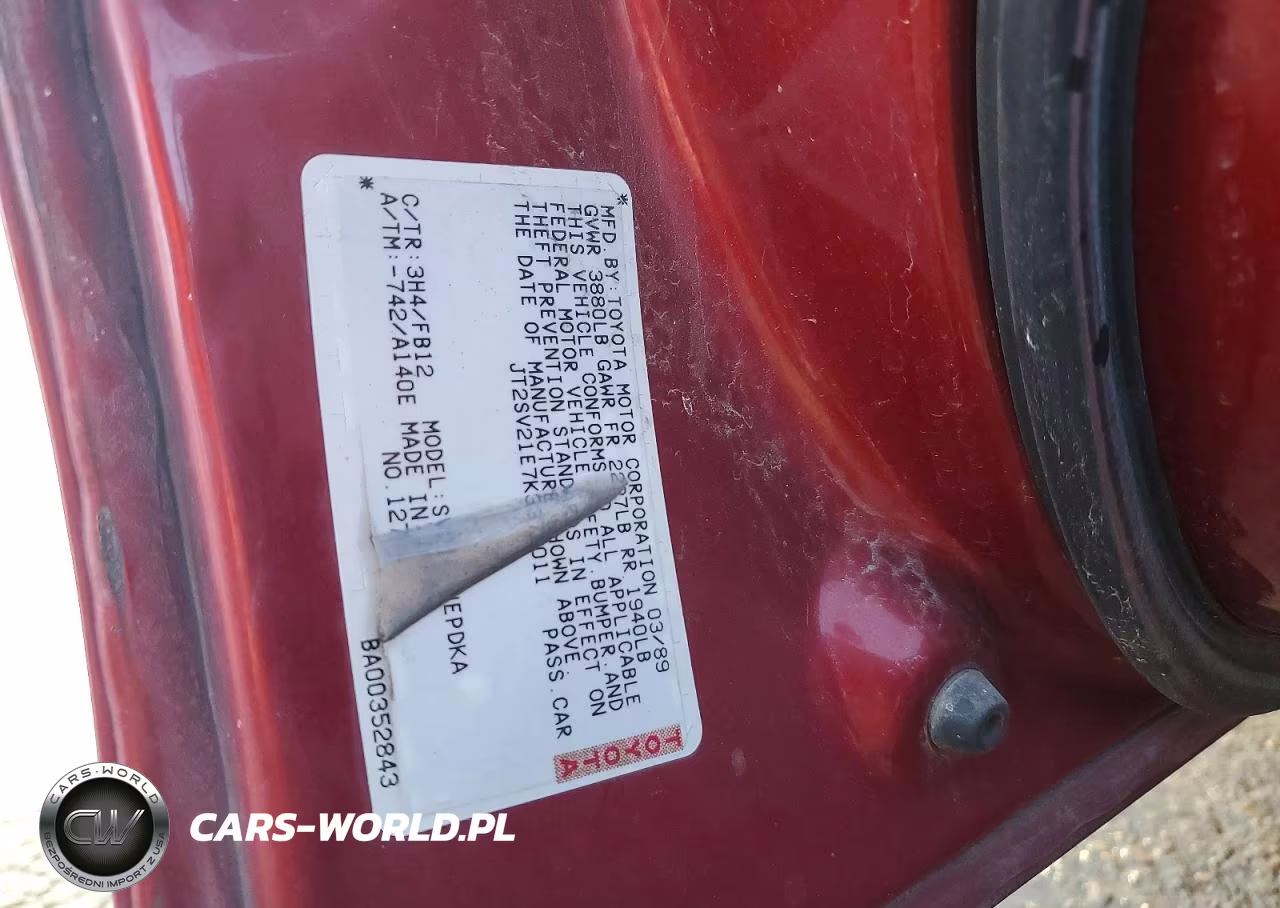 1989 Toyota Camry VIN:JT2SV21E7K3372011 - 12