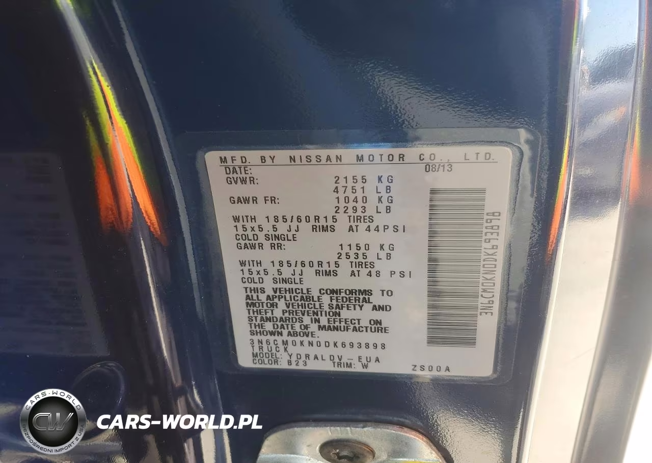 2013 Nissan Nv200 Delivery Van VIN:3N6CM0KN0DK693898 - 13