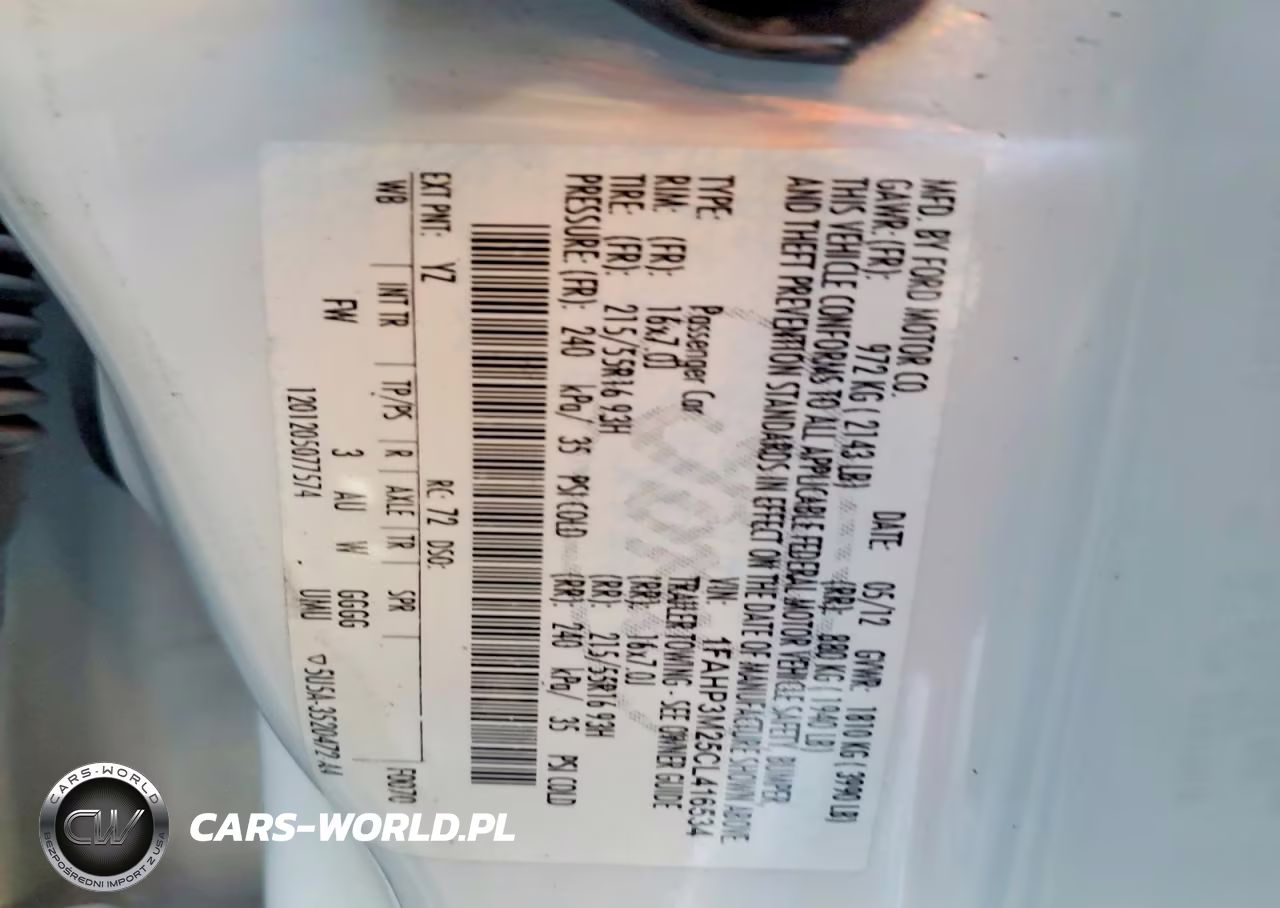 2012 Ford Focus Sel VIN:1FAHP3M25CL416534 - 12
