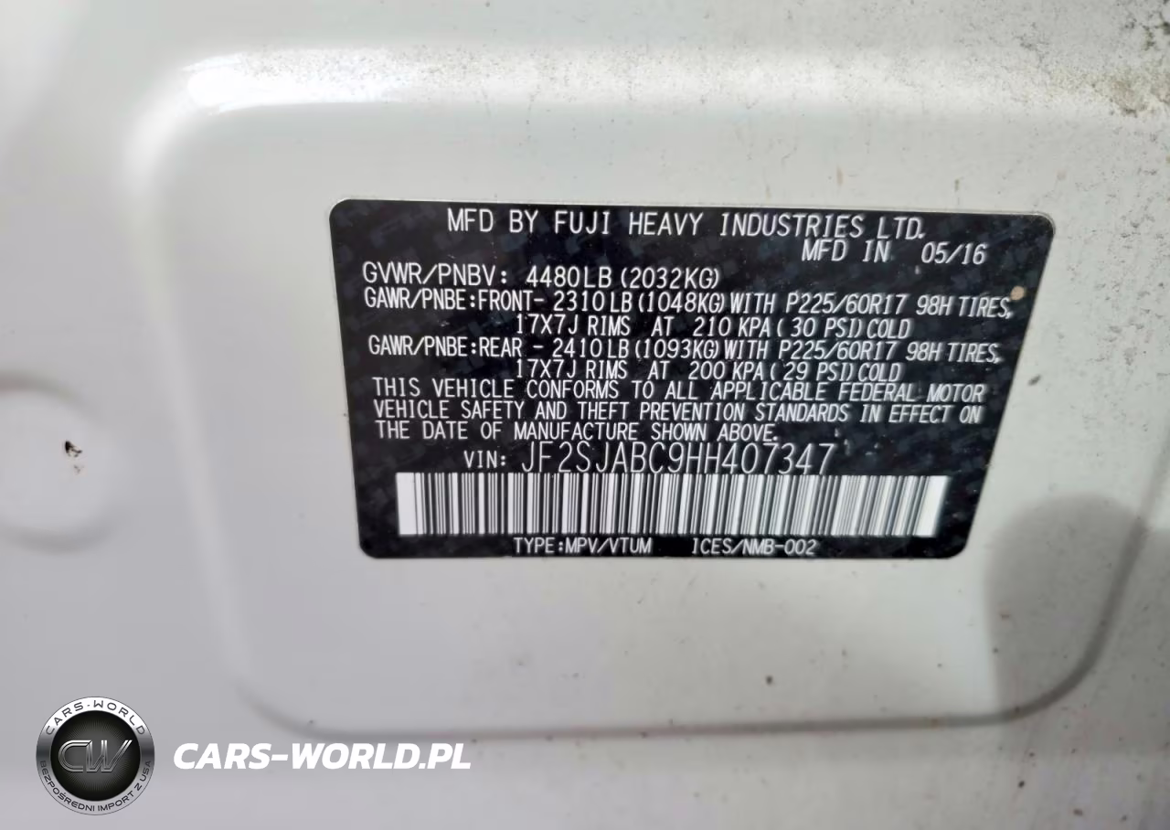 2017 Subaru Forester 2.5I VIN:JF2SJABC9HH407347 - 12