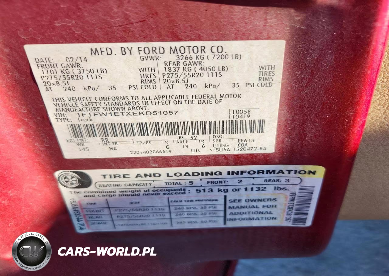 2014 Ford F150 Supercrew VIN:1FTFW1ETXEKD51057 - 12