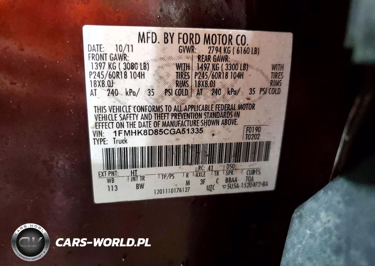 2012 Ford Explorer Xlt VIN:1FMHK8D85CGA51335 - 13