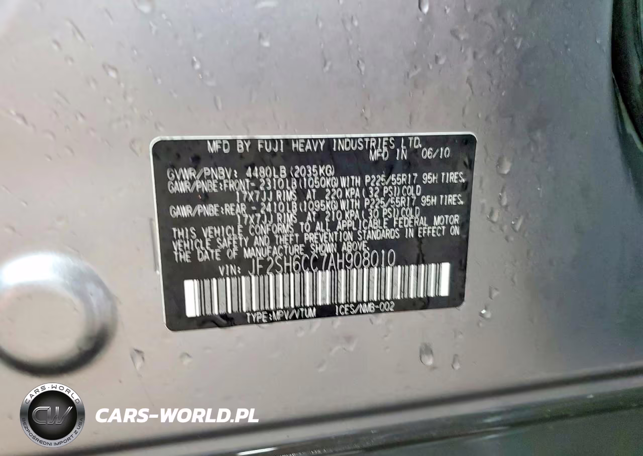 2010 Subaru Forester 2.5X Premium VIN:JF2SH6CC7AH908010 - 12