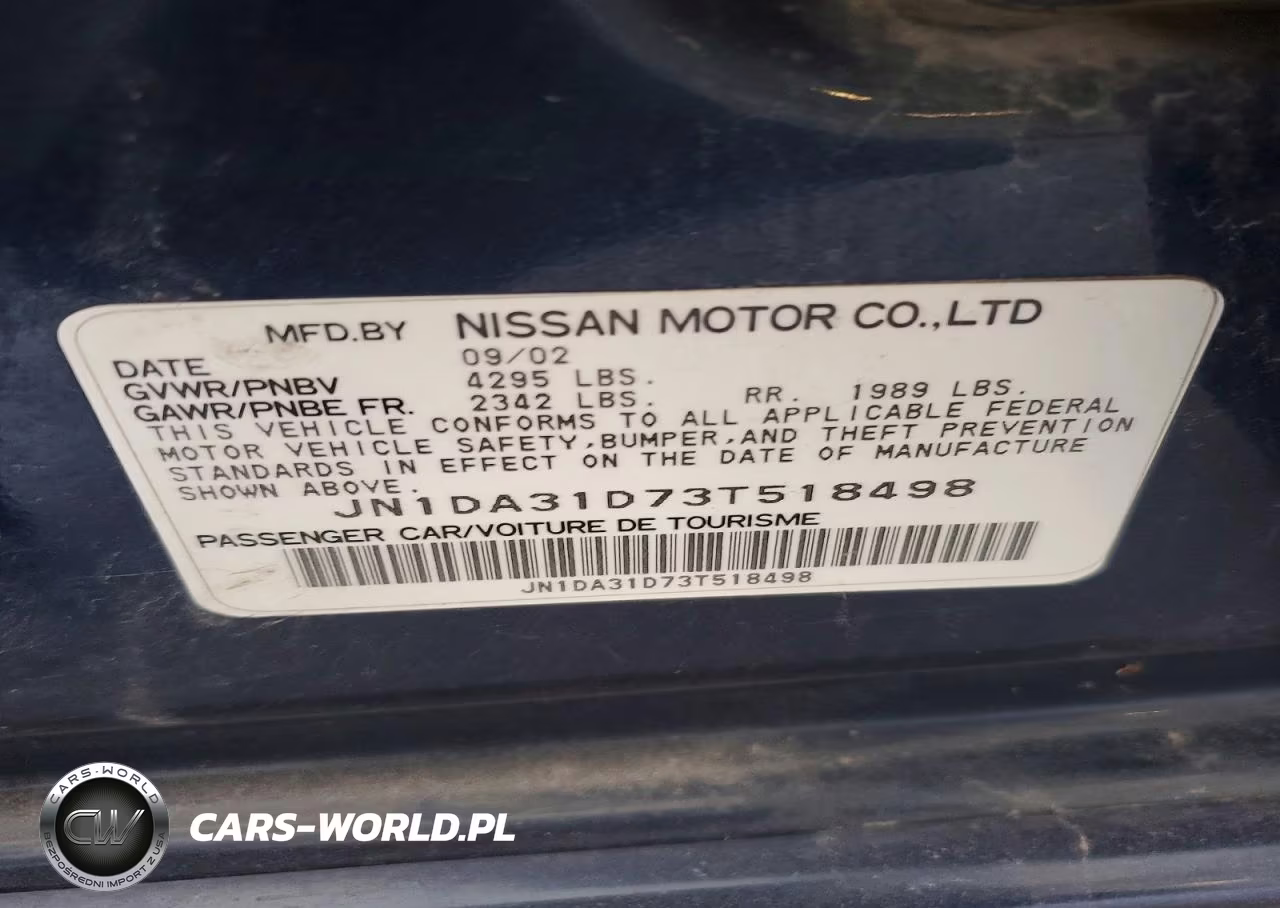 2003 Nissan Maxima Gxe VIN:JN1DA31D73T518498 - 12