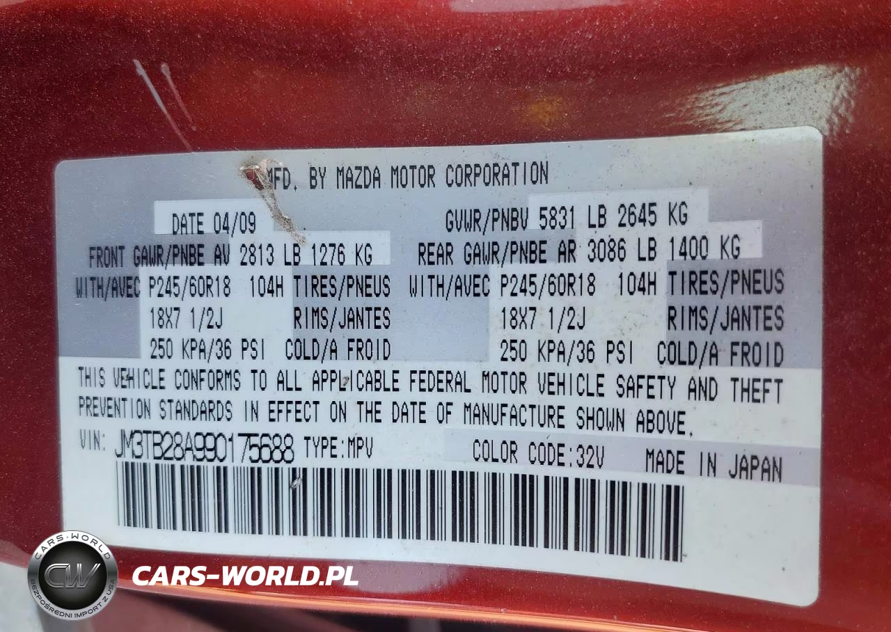 2009 Mazda Cx-9 VIN:JM3TB28A990175688 - 13