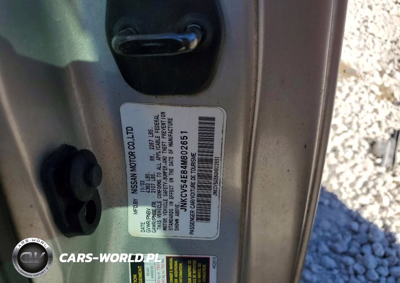 2004 Infiniti G35 Base VIN:JNKCV54E84M802651 - 13