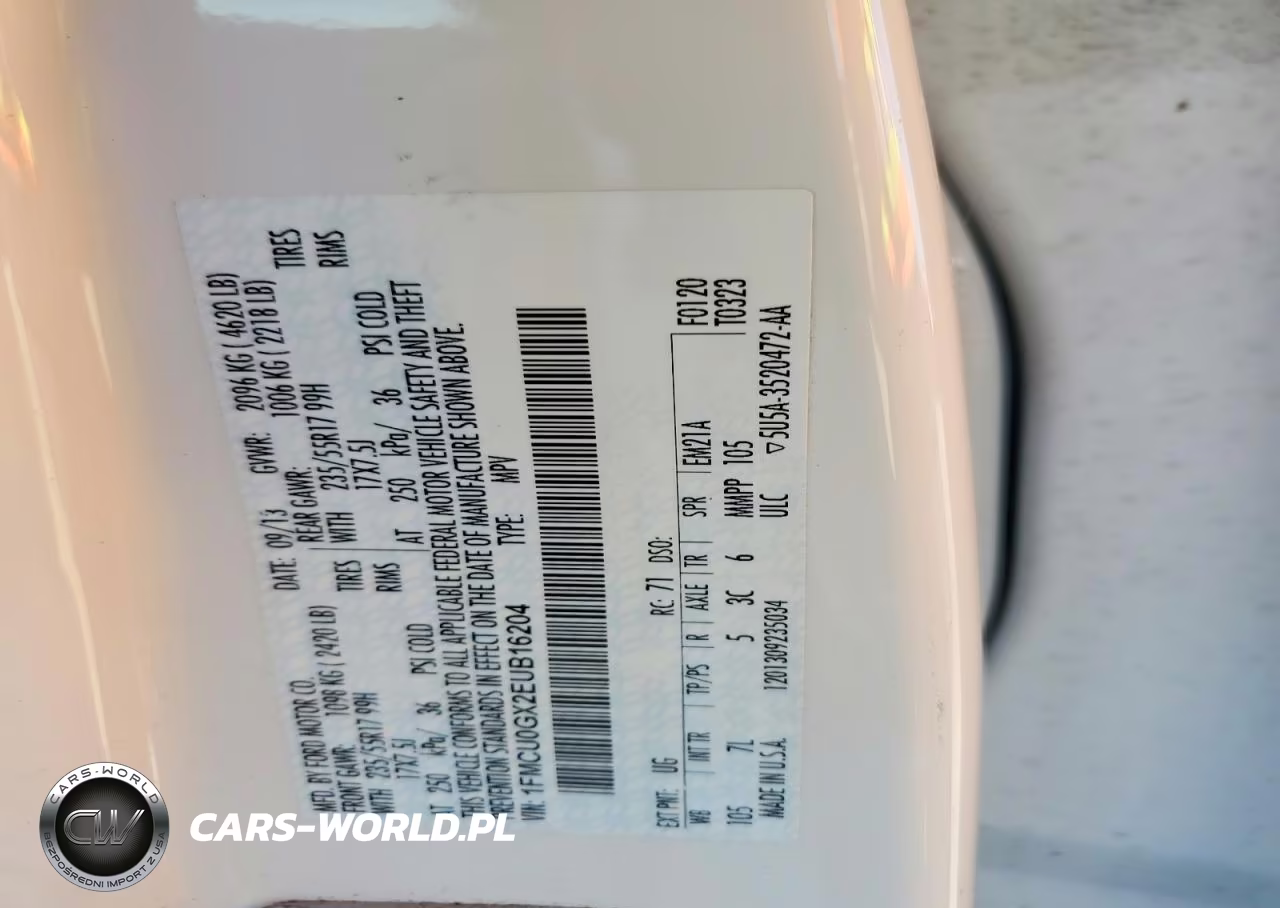 2014 Ford Escape Se VIN:1FMCU0GX2EUB16204 - 13