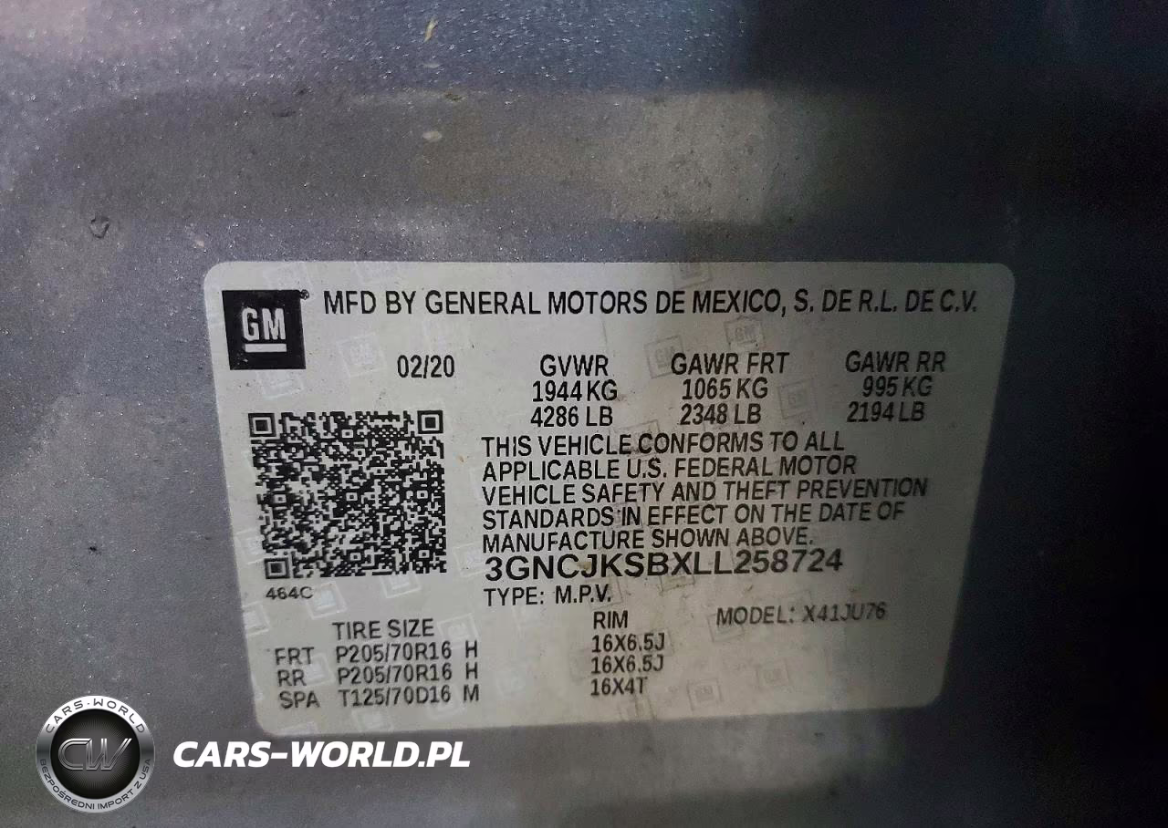 2020 Chevrolet Trax Ls VIN:3GNCJKSBXLL258724 - 13