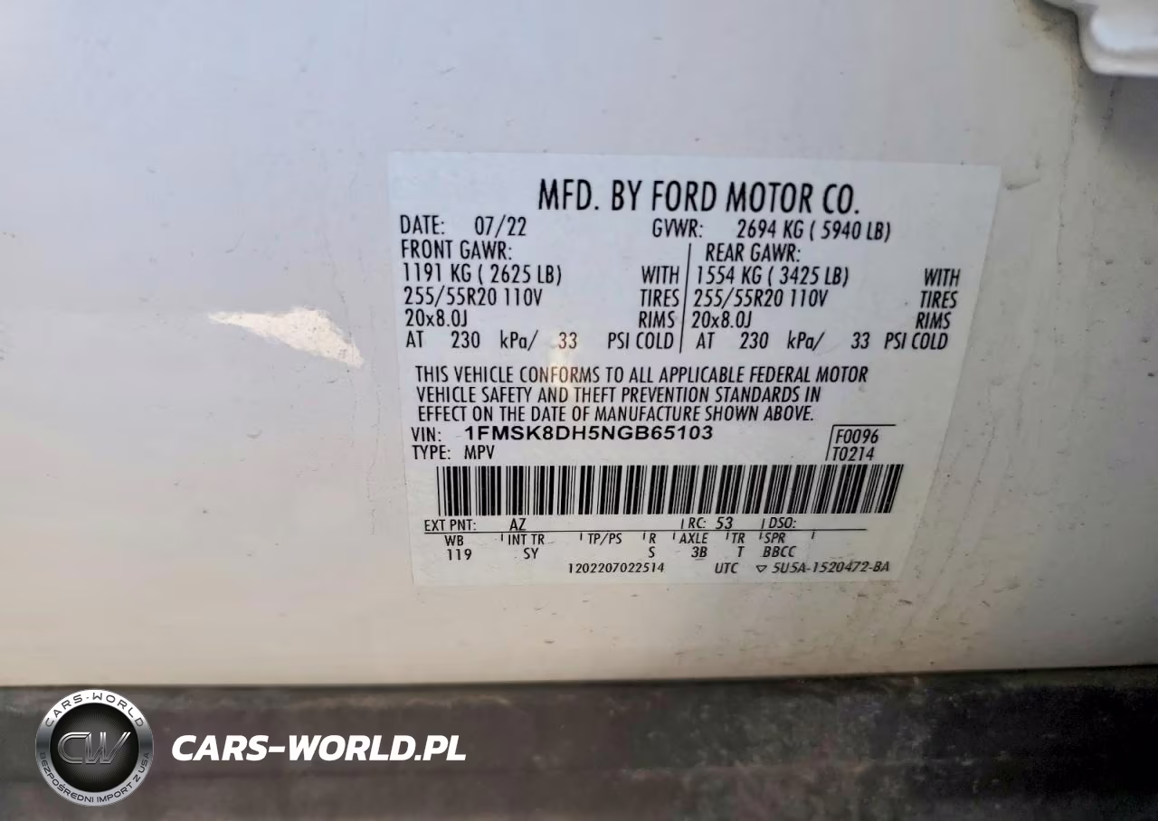 2022 Ford Explorer Xlt VIN:1FMSK8DH5NGB65103 - 14