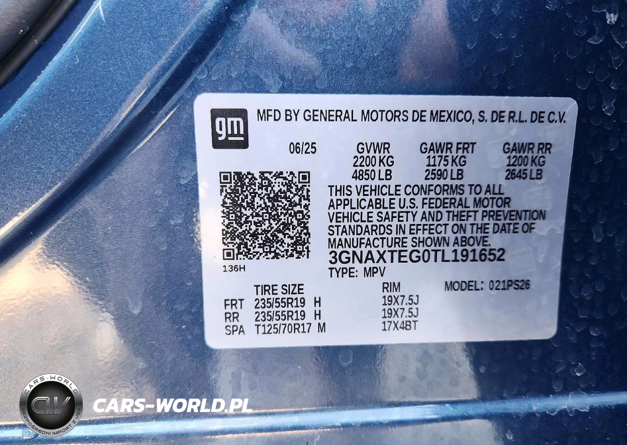 2026 Chevrolet Equinox Rs VIN:3GNAXTEG0TL191652 - 13