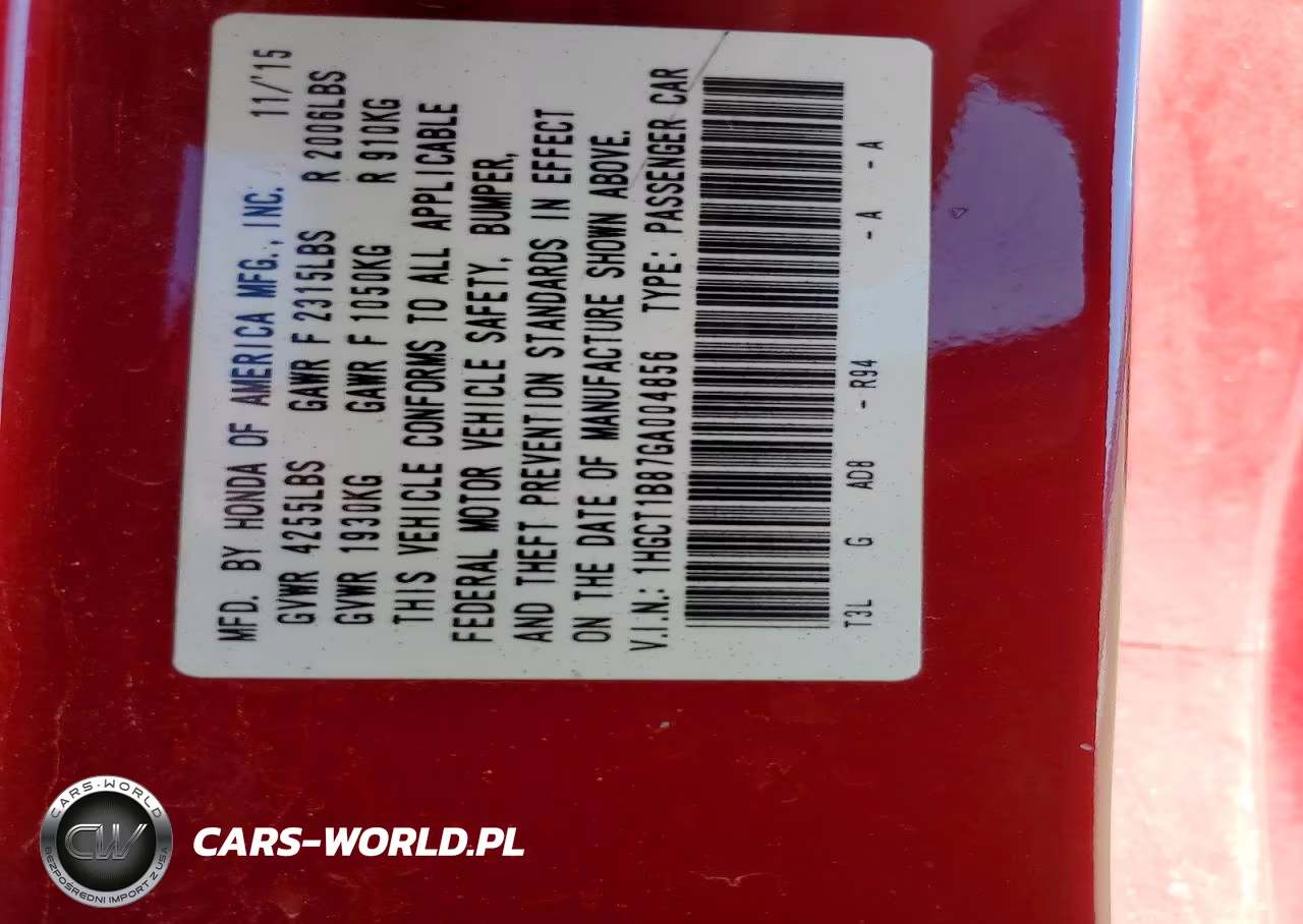 2016 Honda Accord VIN:1HGCT1B87GA004856 - 12