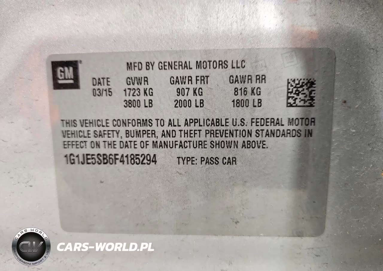 2015 Chevrolet Sonic Ltz VIN:1G1JE5SB6F4185294 - 12