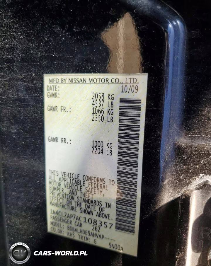 2010 Nissan Altima Hybrid Base VIN:1N4CL2AP7AC108357 - 12