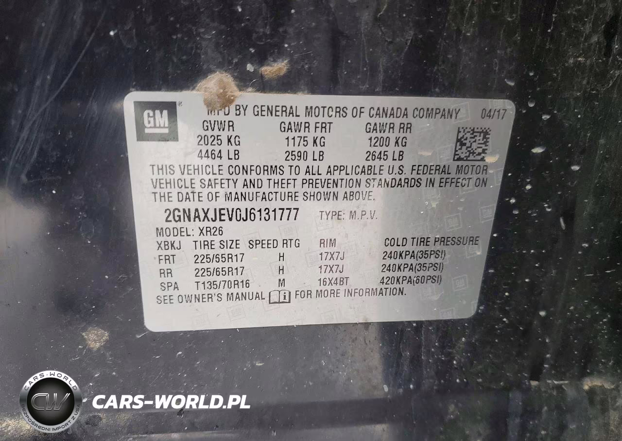 2018 Chevrolet Equinox Lt VIN:2GNAXJEV0J6131777 - 13