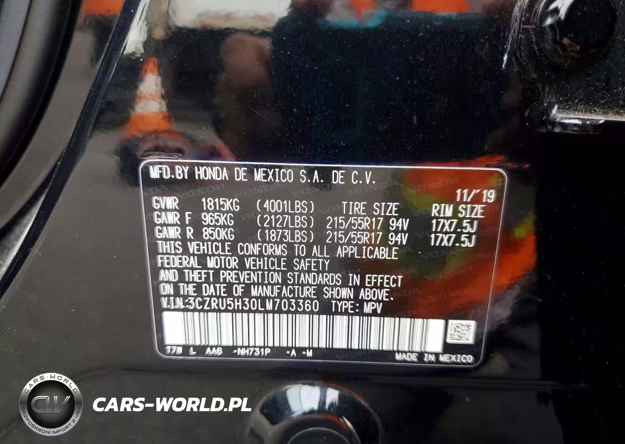 2020 Honda Hr-V Lx VIN:3CZRU5H30LM703360 - 13
