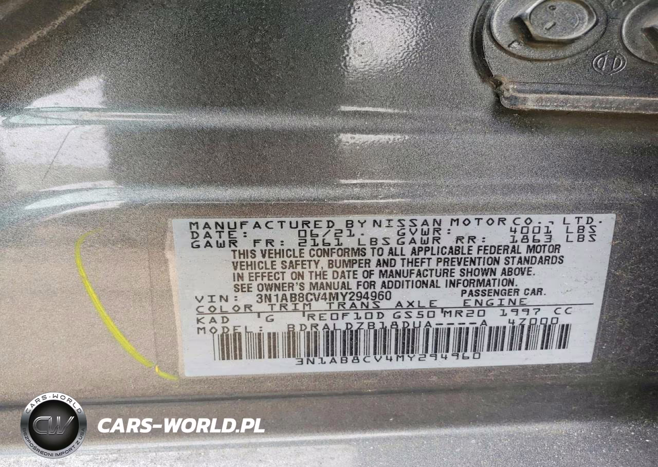 2021 Nissan Sentra Sv VIN:3N1AB8CV4MY294960 - 12