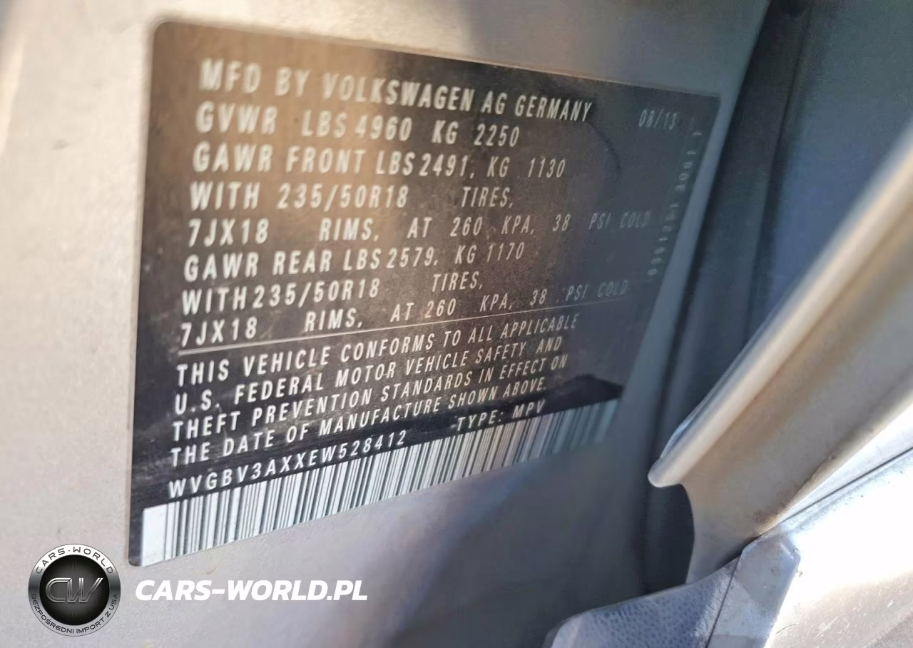 2014 Volkswagen Tiguan S VIN:WVGBV3AXXEW528412 - 12